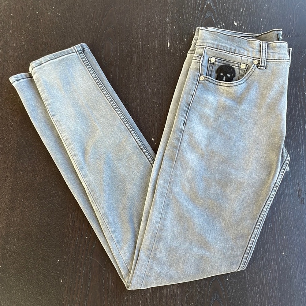 Alexander McQueen Grey Light Wash Men’s Jeans, Size US 30, EU 48